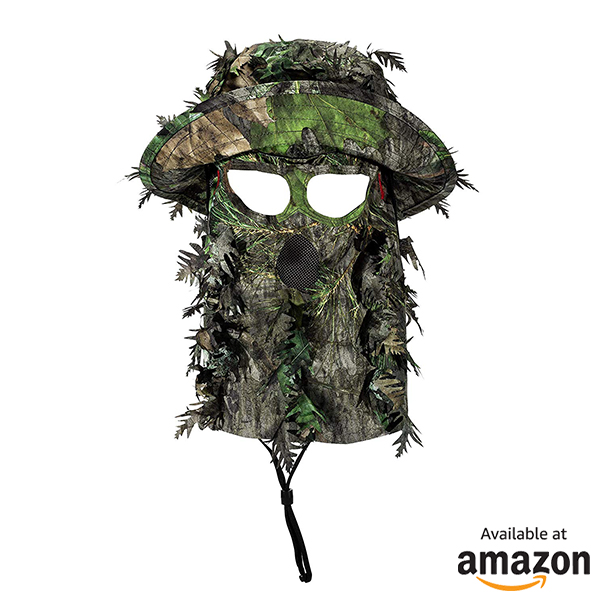 NWTF Mossy Oak Obsession 3D Leafy Camo Face Mask Bucket Hat for Ghillie  Suits & Spring Turkey Hunting or Bird Watching one Size Fits Most 