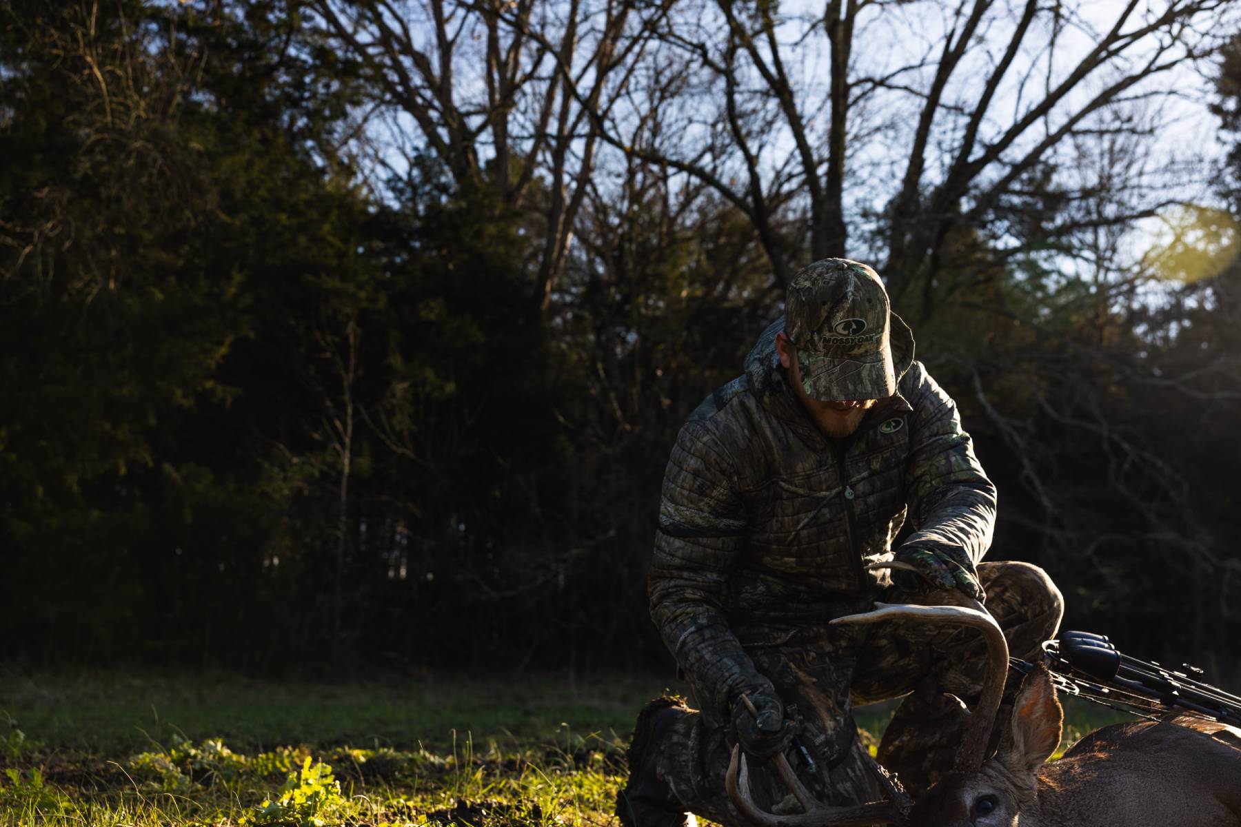 man with deer